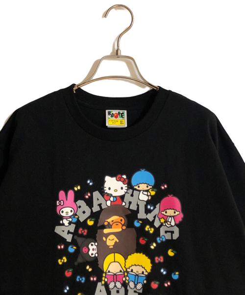 A BATHING APE（ア ベイシング エイプ）A BATHING APE (アベイシングエイプ) SANRIO (サンリオ) BABY MILOR X SANRIO CHARACTERS TEE/ベイビーマイロサンリオキャラクターズ ブラック サイズ:XLの古着・服飾アイテム