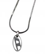 DIESELディーゼル）の古着「オーバルロゴネックレス」｜シルバー