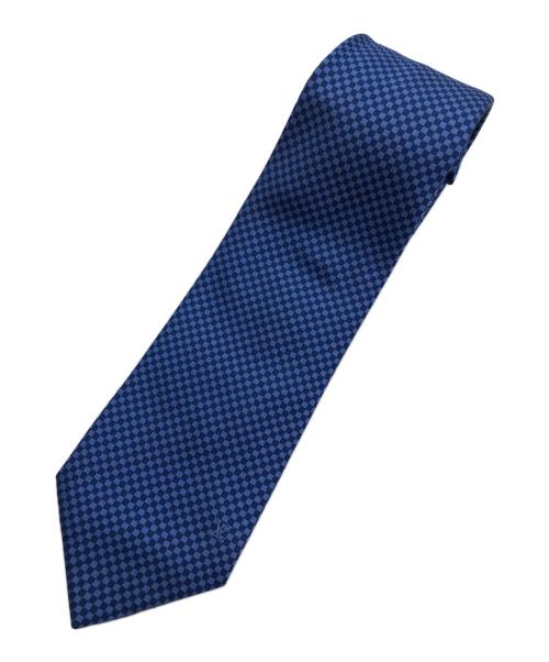 LOUIS VUITTON（ルイ ヴィトン）LOUIS VUITTON (ルイ ヴィトン) ネクタイ・マイクロダミエ 8CM ネイビー サイズ:不明の古着・服飾アイテム