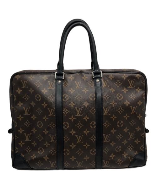 LOUIS VUITTON（ルイ ヴィトン）LOUIS VUITTON (ルイ ヴィトン) モノグラム・マカサー ポルトドキュマン・ヴォワヤージュ PDV ビジネスバッグ ブラウンの古着・服飾アイテム