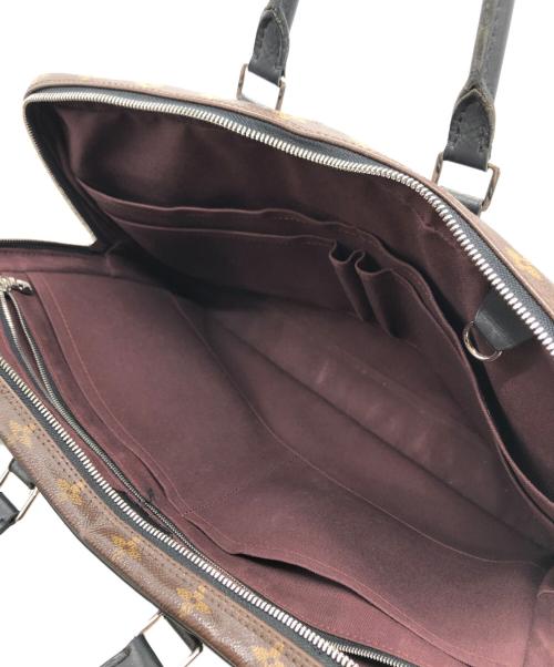 LOUIS VUITTON（ルイ ヴィトン）LOUIS VUITTON (ルイ ヴィトン) モノグラム・マカサー ポルトドキュマン・ヴォワヤージュ PDV ビジネスバッグ ブラウンの古着・服飾アイテム