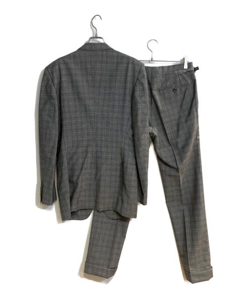 TOM FORD（トムフォード）TOM FORD (トムフォード) ウールモヘヤ チェック柄セットアップ グレー サイズ:50Rの古着・服飾アイテム