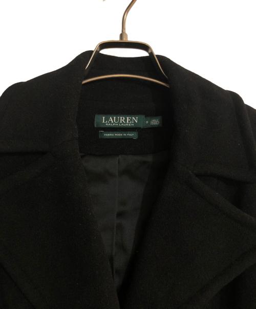 LAUREN RALPH LAUREN（ローレンラルフローレン）LAUREN RALPH LAUREN (ローレンラルフローレン) カシミヤブレンド ウールトッパーコート ブラックの古着・服飾アイテム