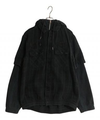 中古・古着通販】sacai (サカイ) GONZ MULTI PATCH PLAID HOODIE