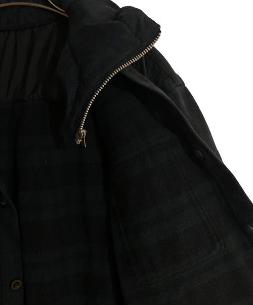 sacai（サカイ）sacai (サカイ) GONZ MULTI PATCH PLAID HOODIE ネイビー×グリーン サイズ:2の古着・服飾アイテム