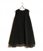 ADOREアドーア）の古着「ジャカードノースリーブワンピース」｜ブラック