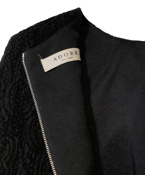 ADORE（アドーア）ADORE (アドーア) ジャカードノースリーブワンピース ブラック サイズ:36の古着・服飾アイテム