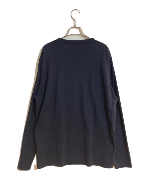 dunhill（ダンヒル）dunhill (ダンヒル) ロゴ刺繍カットソー ネイビー サイズ:Lの古着・服飾アイテム