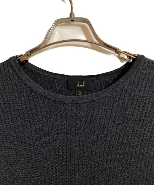 dunhill（ダンヒル）dunhill (ダンヒル) ウールシルクリブニット ネイビー サイズ:Lの古着・服飾アイテム