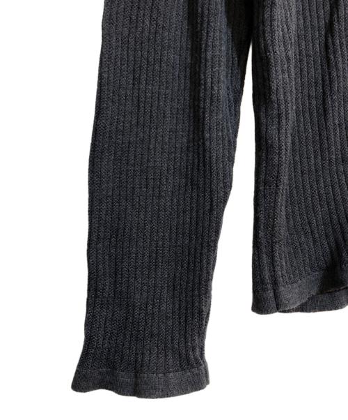 dunhill（ダンヒル）dunhill (ダンヒル) ウールシルクリブニット ネイビー サイズ:Lの古着・服飾アイテム