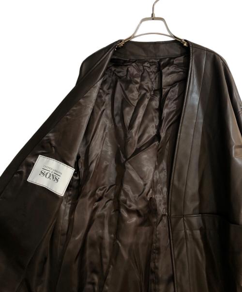 UNITED ARROWS & SONS（ユナイテッドアローズ アンド サンズ）UNITED ARROWS & SONS (ユナイテッドアローズ アンド サンズ) フェイクレザーコート ブラウン サイズ:Lの古着・服飾アイテム