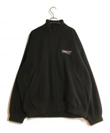 BALENCIAGA（バレンシアガ）の古着「23AW Oversized Logo Embroidered Fleece Jacket」｜ブラック