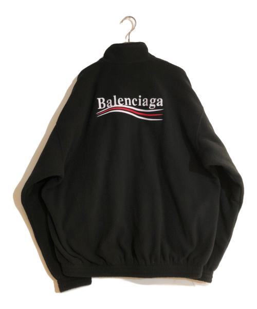 BALENCIAGA（バレンシアガ）BALENCIAGA (バレンシアガ) 23AW Oversized Logo Embroidered Fleece Jacket ブラック サイズ:2の古着・服飾アイテム