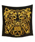 HERMESエルメス）の古着「カレ90 LE MORS A LA CONETABLE 轡の気品」｜ブラック×イエロー