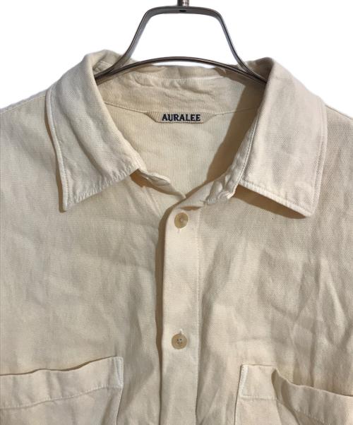 AURALEE（オーラリー）AURALEE (オーラリー) WASHI DUCK CANVAS HALF SLEEVED SHIRT/ワシ ダック キャンバス 半袖シャツ ベージュ サイズ:3の古着・服飾アイテム