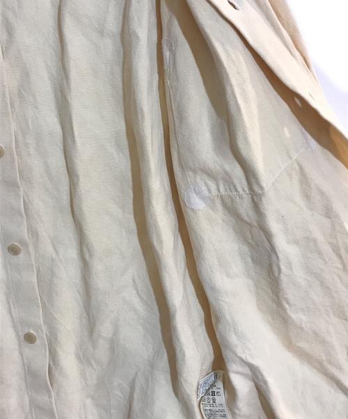 AURALEE（オーラリー）AURALEE (オーラリー) WASHI DUCK CANVAS HALF SLEEVED SHIRT/ワシ ダック キャンバス 半袖シャツ ベージュ サイズ:3の古着・服飾アイテム