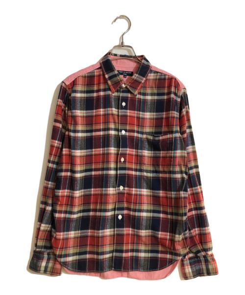 COMME des GARCONS HOMME（コムデギャルソン オム）COMME des GARCONS HOMME (コムデギャルソン オム) 異素材コンビネーションシャツ ネイビー×ピンク サイズ:Sの古着・服飾アイテム