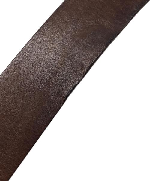 DIESEL（ディーゼル）DIESEL (ディーゼル) オーバルロゴトレザーベルト ブラウンの古着・服飾アイテム