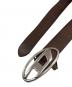 DIESEL (ディーゼル) オーバルロゴトレザーベルト ブラウン：8000円