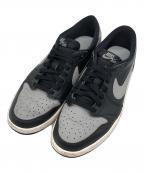NIKEナイキ）の古着「AIR JORDAN 1 RETRO LOW BLACK GREY/エアジョーダン1レトロローブラックグレー」｜グレー