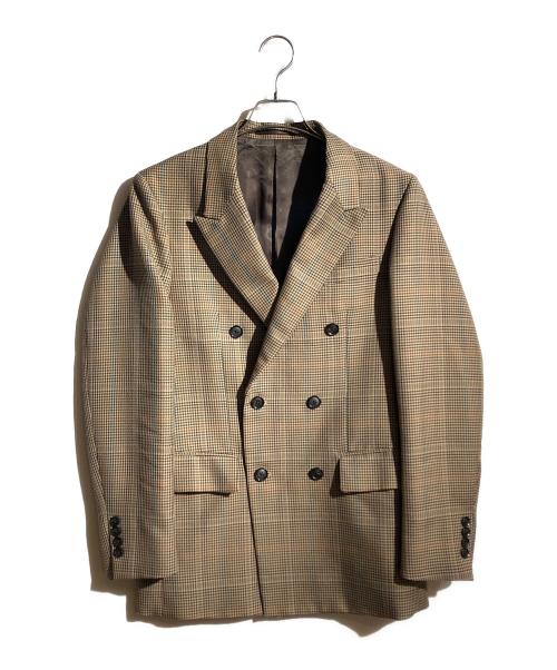 ESTNATION（エストネーション）ESTNATION (エストネーション) ギャバジンダブルブレストジャケット ブラウン サイズ:Sの古着・服飾アイテム