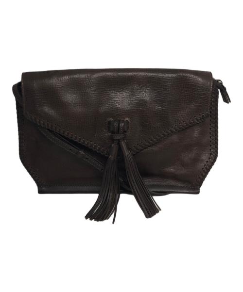 genten（ゲンテン）genten (ゲンテン) タッセル付きレザーショルダーバッグ ブラウンの古着・服飾アイテム