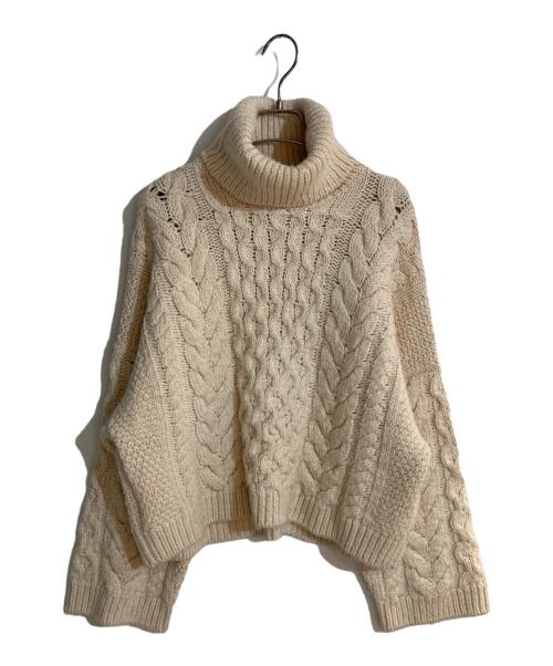 ISABEL MARANT ETOILE（イザベルマランエトワール）ISABEL MARANT ETOILE (イザベルマランエトワール) ケーブルタートルネックニット ベージュ サイズ:38の古着・服飾アイテム
