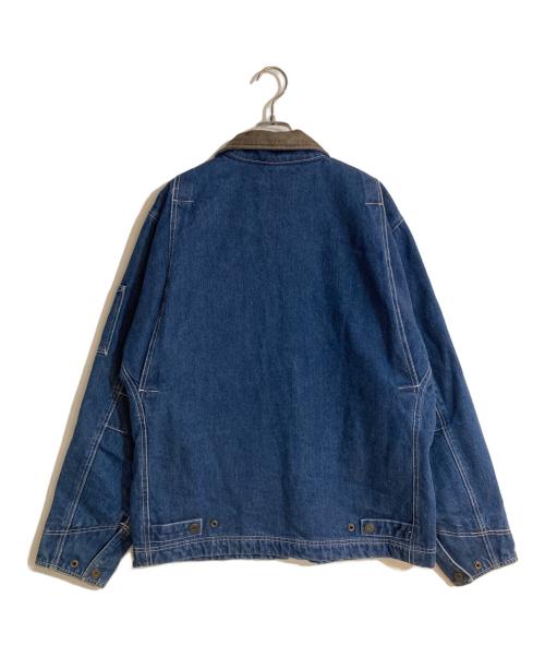 GAP（ギャップ）GAP (ギャップ) レザー切替デニムジャケット ネイビー サイズ:Mの古着・服飾アイテム