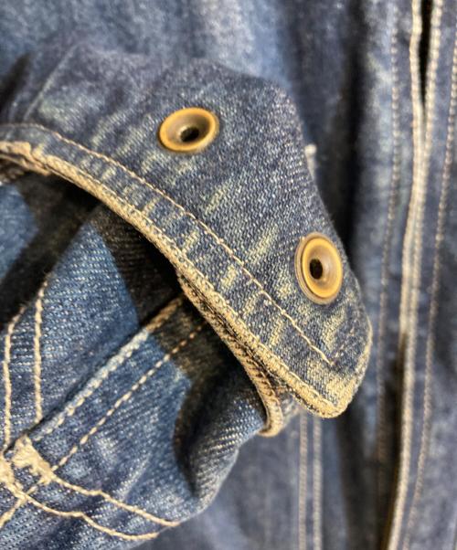 GAP（ギャップ）GAP (ギャップ) レザー切替デニムジャケット ネイビー サイズ:Mの古着・服飾アイテム