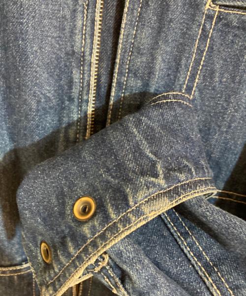 GAP（ギャップ）GAP (ギャップ) レザー切替デニムジャケット ネイビー サイズ:Mの古着・服飾アイテム