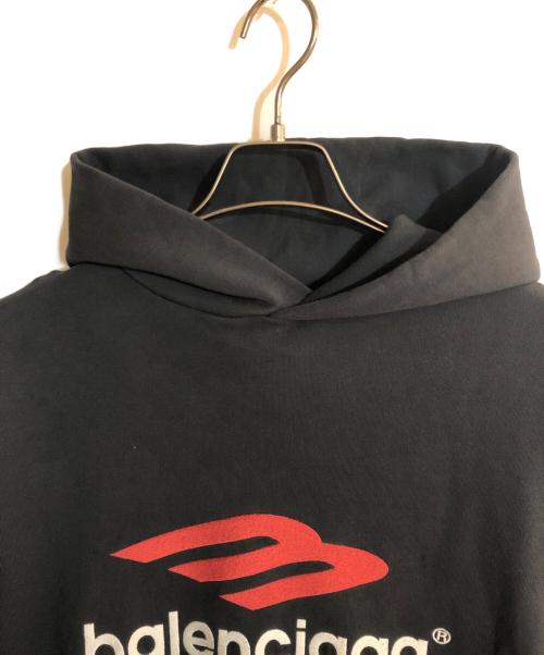 BALENCIAGA（バレンシアガ）BALENCIAGA (バレンシアガ) 3B Sports Icon Hoodie ブラック サイズ:2の古着・服飾アイテム