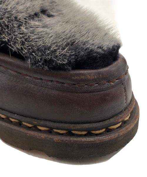 PARABOOT（パラブーツ）PARABOOT (パラブーツ) ミンクファーローファー ブラウン サイズ:7の古着・服飾アイテム