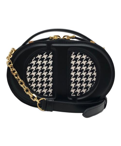 Christian Dior（クリスチャン ディオール）Christian Dior (クリスチャン ディオール) オーバルカメラバッグ ホワイト×ブラックの古着・服飾アイテム