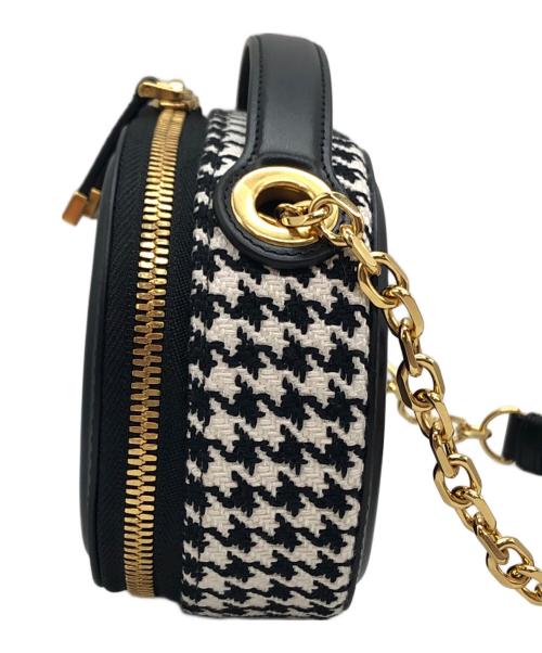 Christian Dior（クリスチャン ディオール）Christian Dior (クリスチャン ディオール) オーバルカメラバッグ ホワイト×ブラックの古着・服飾アイテム