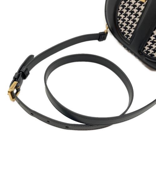 Christian Dior（クリスチャン ディオール）Christian Dior (クリスチャン ディオール) オーバルカメラバッグ ホワイト×ブラックの古着・服飾アイテム