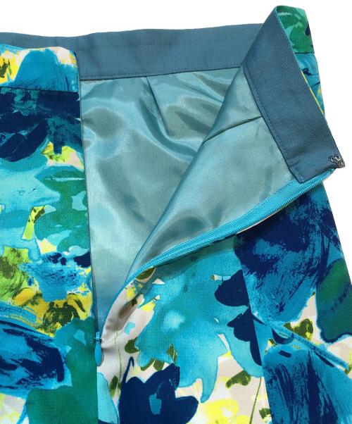 ANAYI（アナイ）ANAYI (アナイ) デシタルフラワープリントフレアスカート ブルー サイズ:36の古着・服飾アイテム