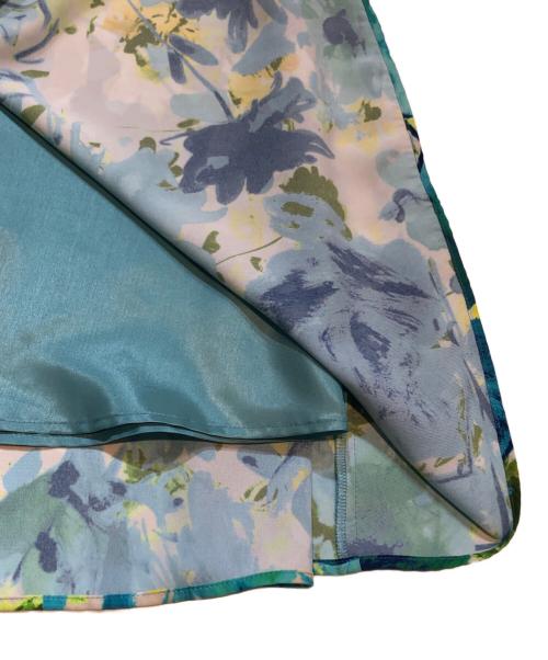 ANAYI（アナイ）ANAYI (アナイ) デシタルフラワープリントフレアスカート ブルー サイズ:36の古着・服飾アイテム