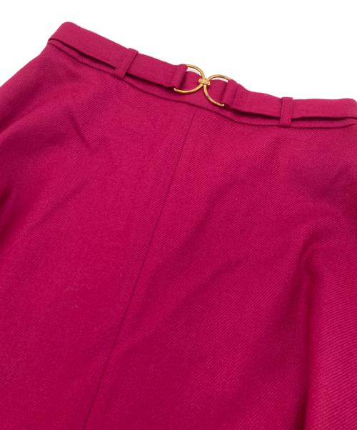 ANAYI（アナイ）ANAYI (アナイ) ストレッチボタニーベルトバックル スカート ピンク サイズ:36の古着・服飾アイテム