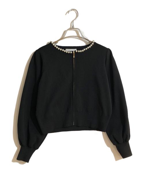 ANAYI（アナイ）ANAYI (アナイ) パールブルゾン ブラック サイズ:38の古着・服飾アイテム