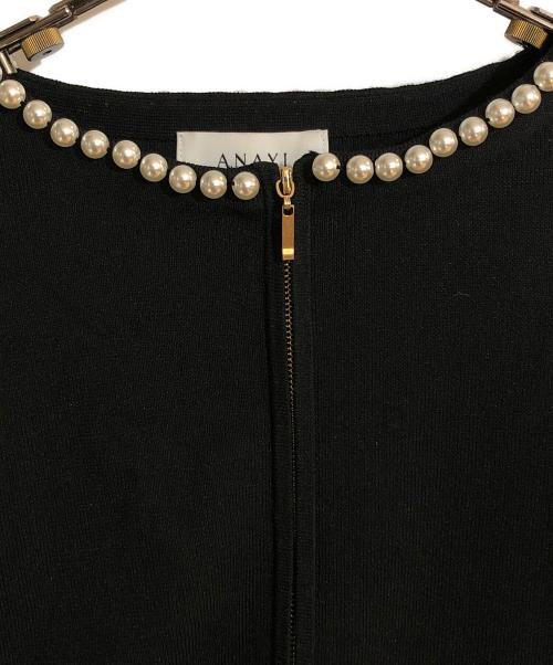 ANAYI（アナイ）ANAYI (アナイ) パールブルゾン ブラック サイズ:38の古着・服飾アイテム