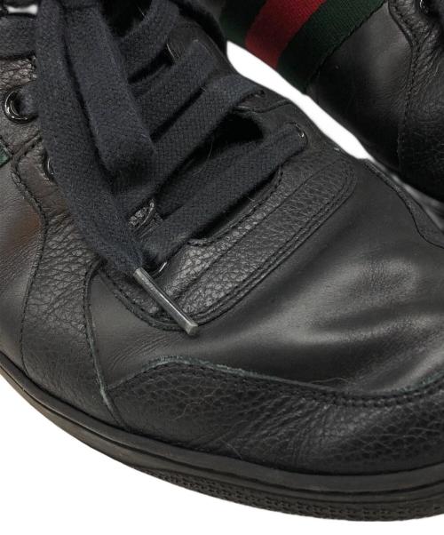 GUCCI（グッチ）GUCCI (グッチ) ローカットスニーカー ブラック サイズ:9の古着・服飾アイテム