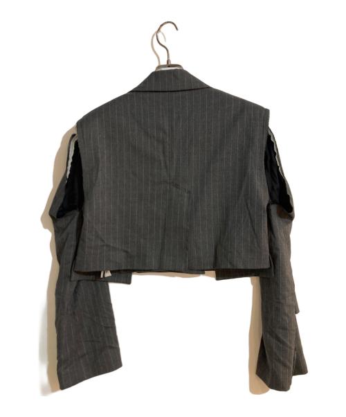 ZARA（ザラ）ZARA (ザラ) MAISON SPECIAL (メゾンスペシャル) ダメージ加工テーラードジャケット グレー サイズ:XS 未使用品の古着・服飾アイテム