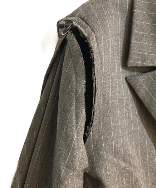 ZARA（ザラ）ZARA (ザラ) MAISON SPECIAL (メゾンスペシャル) ダメージ加工テーラードジャケット グレー サイズ:XS 未使用品の古着・服飾アイテム