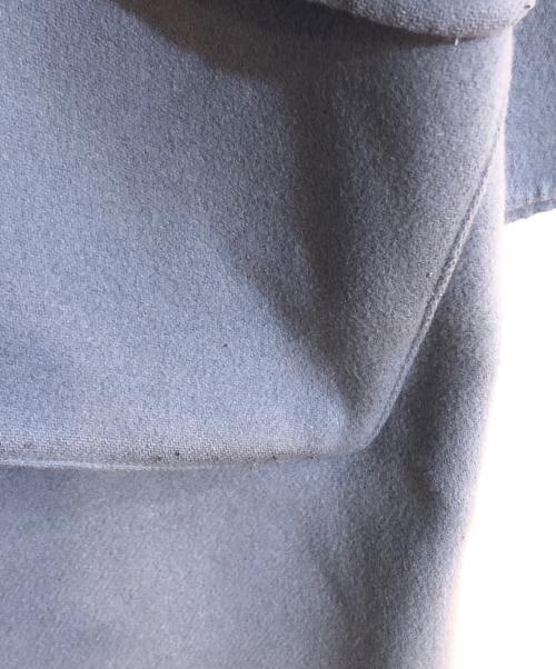 ENFOLD（エンフォルド）ENFOLD (エンフォルド) WOダブルフェイス 立体ポケットコート ブルー サイズ:38の古着・服飾アイテム