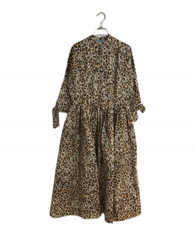 中古・古着通販】PRADA (プラダ) バンドカラーレオパードロングシャツ