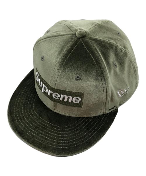 SUPREME（シュプリーム）Supreme (シュプリーム) New Era (ニューエラ) VELOUR BOX LOGO NEW ERA CAP／ ベロアボックスロゴニューエラキャップ グリーンの古着・服飾アイテム