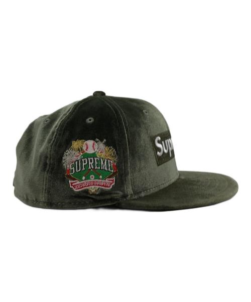 SUPREME（シュプリーム）Supreme (シュプリーム) New Era (ニューエラ) VELOUR BOX LOGO NEW ERA CAP／ ベロアボックスロゴニューエラキャップ グリーンの古着・服飾アイテム