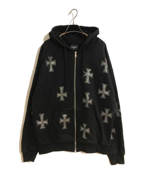 unknown（アンノウン）unknown (アンノーン) ラインストーンパーカー ブラック サイズ:Lの古着・服飾アイテム
