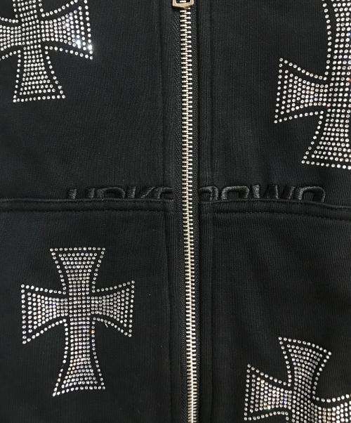 unknown（アンノウン）unknown (アンノーン) ラインストーンパーカー ブラック サイズ:Lの古着・服飾アイテム