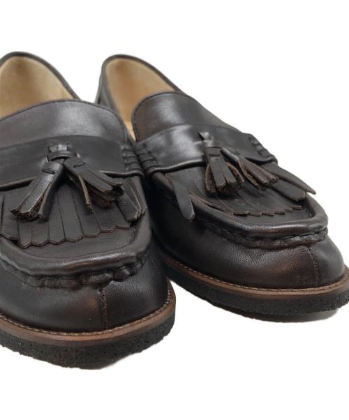 MARGARET HOWELL idea（マーガレット ハウエル アイディア）MARGARET HOWELL idea (マーガレット ハウエル アイディア) ラバーソールタッセルローファー チョコレートブラウン サイズ:23.5㎝の古着・服飾アイテム